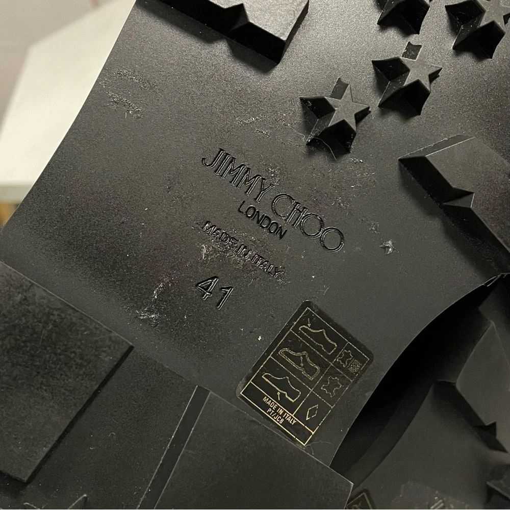 Jimmy Choo Clayton Crystal Embellished Suede Boots - Picture 7 of 10